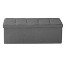 Harlow Foldable Storage Ottoman Bench – Grey
