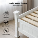 Haven Bed Frame & Bedside Table Set – White – King Single