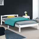 KING SINGLE Size - Basic Wooden Bed Frame - White