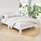 DOUBLE Size - Simple Wooden Bed Frame - White