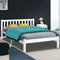 DOUBLE Size - Wooden 2 tone Bed Frame - White