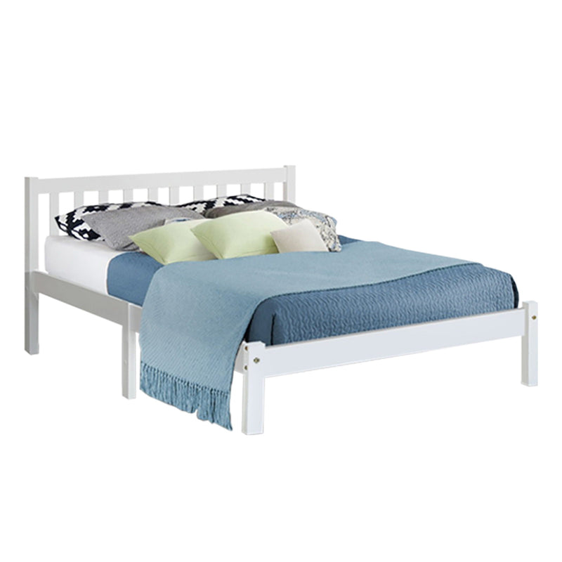 DOUBLE Size - Wooden 2 tone Bed Frame - White