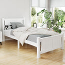 SINGLE SIze - Wooden Bed Frame - White