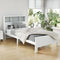 KING SINGLE Size - Wooden Bed Frame with 3 Shelves - White