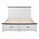 Rowan Wooden Bed Frame with Storage Drawers – White – Double