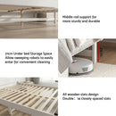 Rowan Wooden Bed Frame with Storage Drawers – White – Double