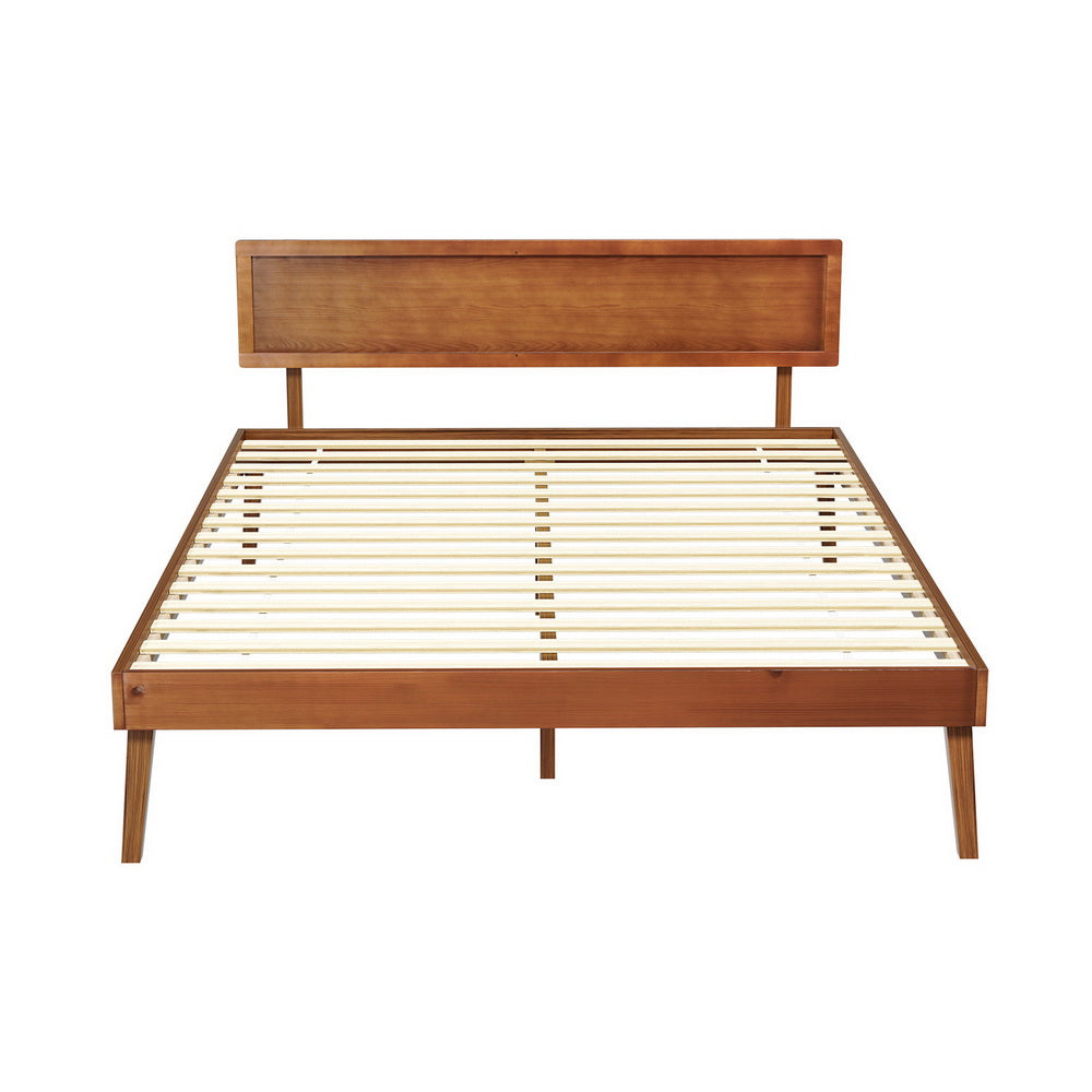 Callan Wooden Base Bed Frame – Walnut – Queen