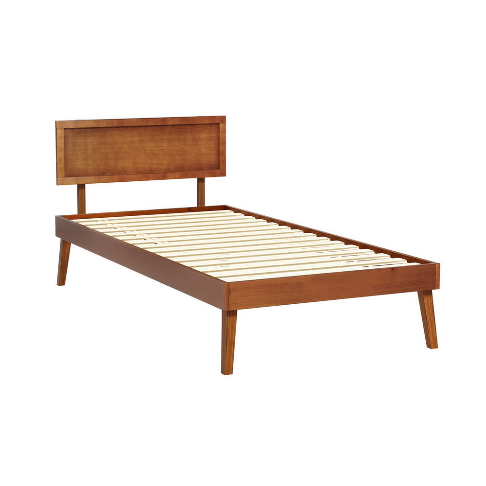 Callan Wooden Base Bed Frame – Walnut – Single