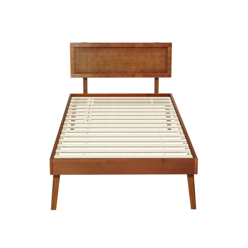 SINGLE Size - Wooden Base Bed Frame - Walnut