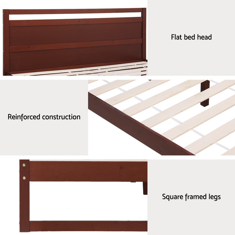 Hawthorne Timber Bed Frame – Walnut – King Single