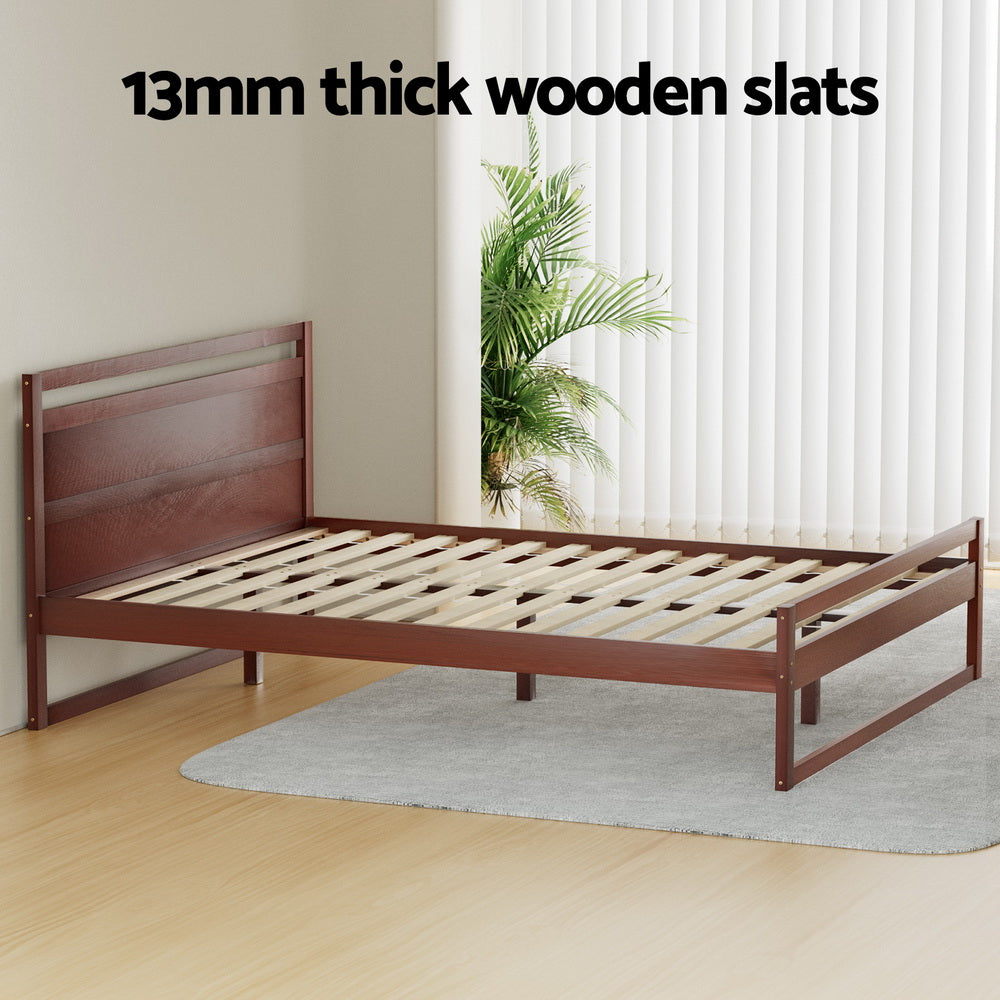 Witton Wooden Bed Frame – Walnut – Queen
