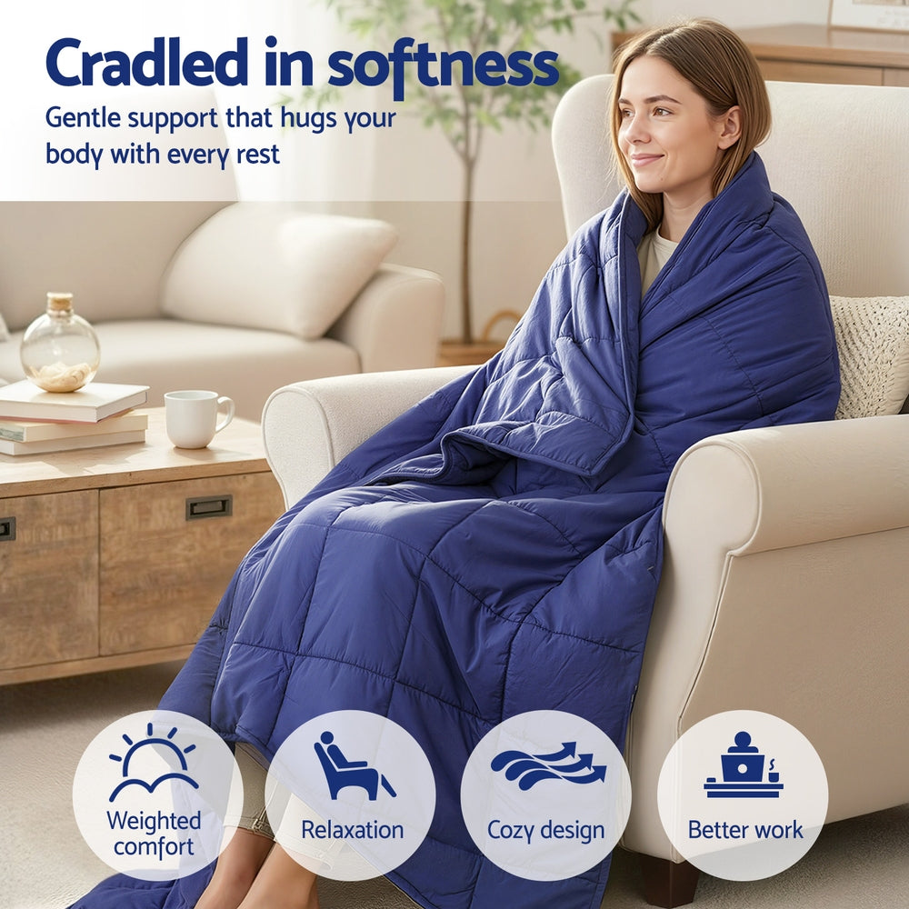 Zenora Weighted Blanket – Blue – 6.8kg