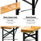 Wooden Outdoor Foldable Bench Set - Natural