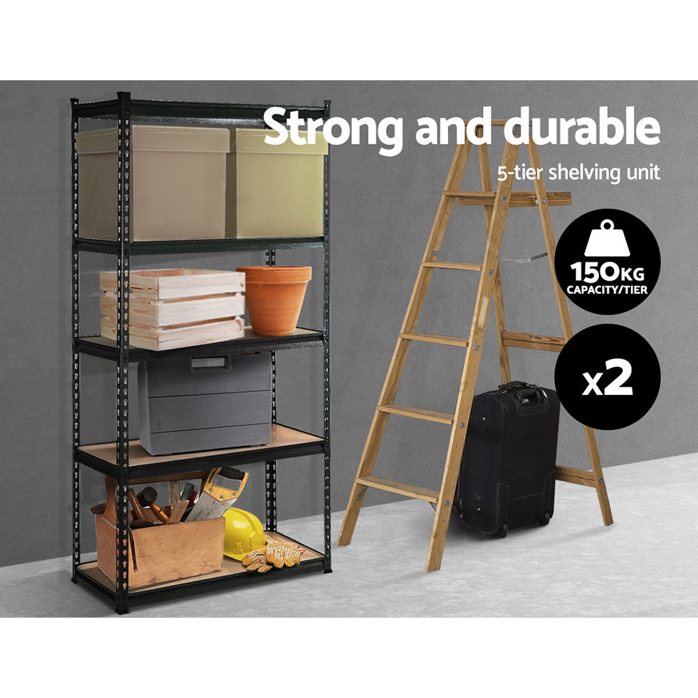 Kairo Industrial Storage Rack – Black – 150 cm