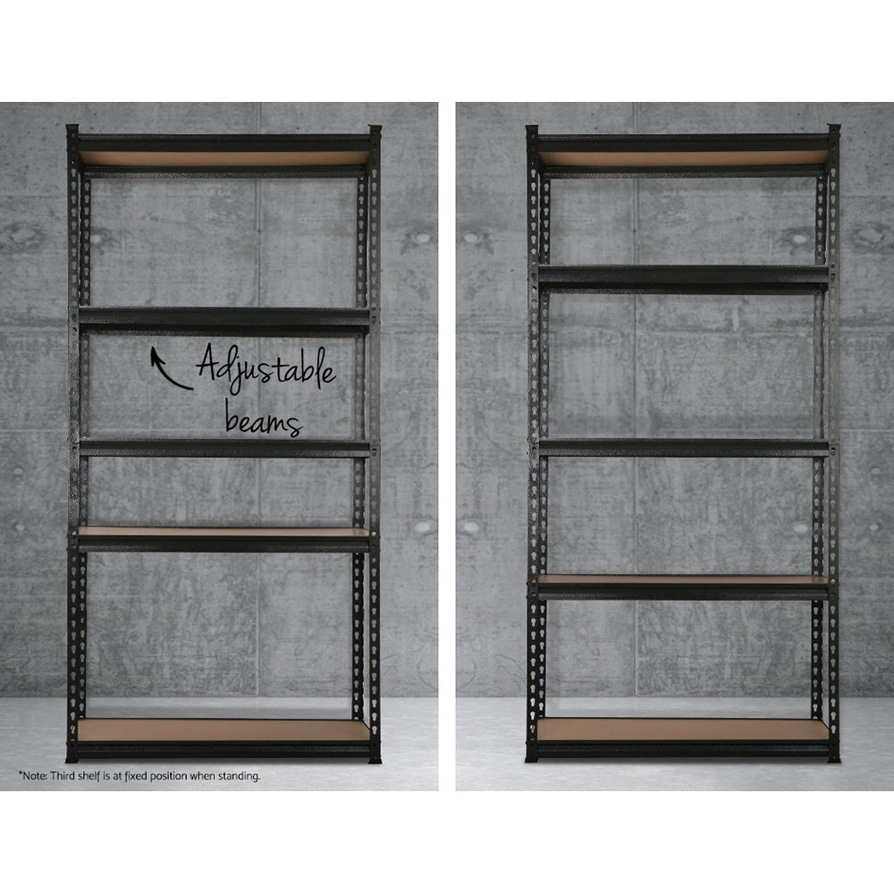 Nara Garage Shelving Warehouse Rack – Black – 1.8 M
