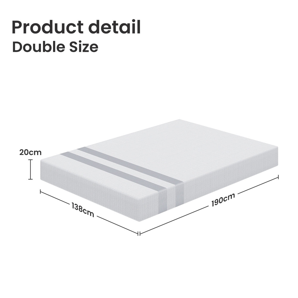 Serano Gel Foam Mattress – White – Double