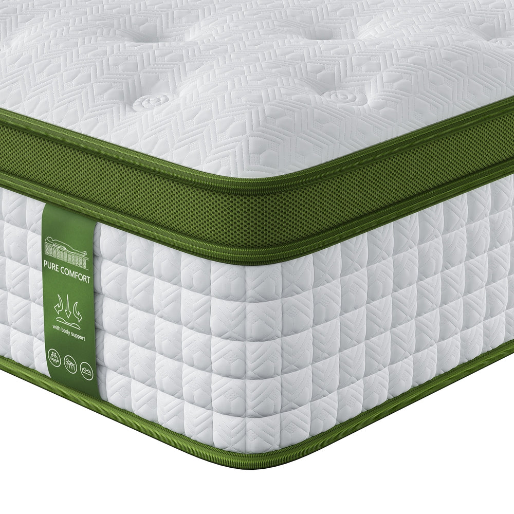 CozyNest Euro Top Mattress – Grey – Queen