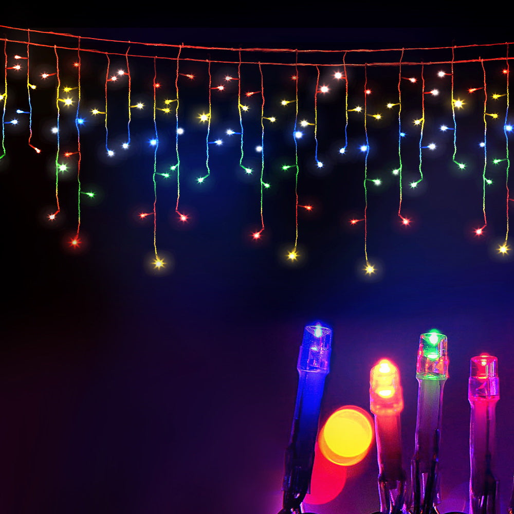 Festiva LED Christmas Icicle Lights – Multi – 800 LED