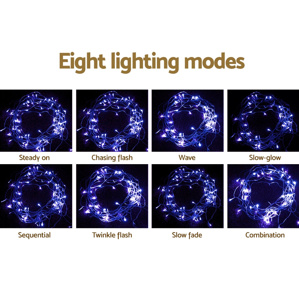 Festiva LED Christmas Icicle Lights – Blue & White – 800 LED