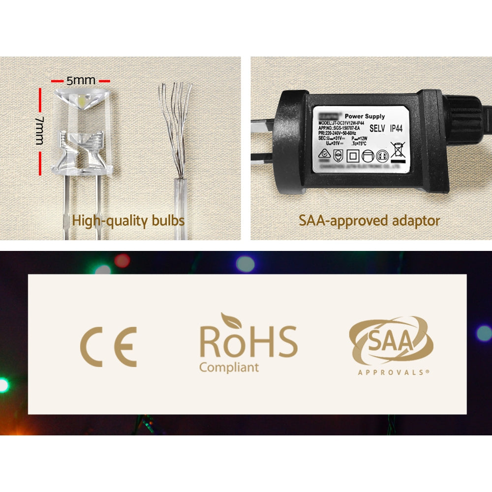 Festiva LED Christmas Icicle Lights – Warm White – 800 LED
